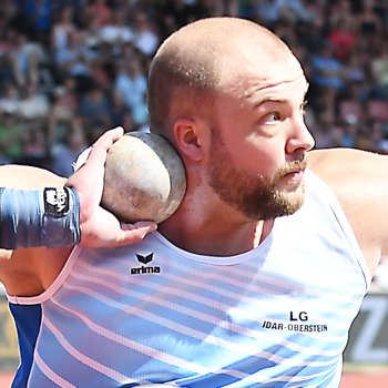 Bei den Kugelstoßern ist Dennis Lukas (LG Idar-Oberstein) als aussichtsreicher Kandidat für eine Medaille dabei (Foto: Iris Hensel).