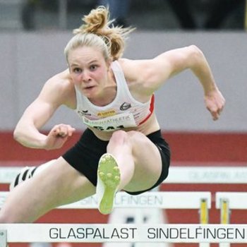 Viktoria Müller (LG Rhein-Wied) konnte sich über 60 Meter Hürden nochmals steigern und holte Gold mit einer Bestzeit von 8,25 Sekunden (Foto: Iris Hensel).