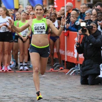 Gesa Krause, die Topathletin vom Verein Silvesterlauf Trier (Foto: Holger Teusch).
