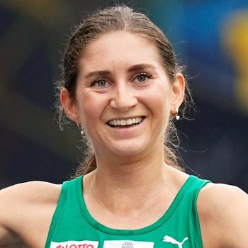 Gesa Krause vom Silvesterlauf Trier verbessert in Cannes (Frankreich) den Rheinland-Pfalz Rekord über 10km (Foto: W. Birkenstock).