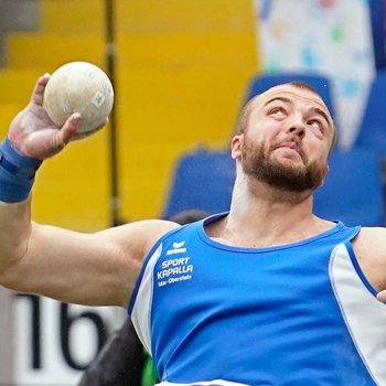 Bei der SDM in Ulm hat Dennis Lukas (LG Idar-Oberstein) im Kugelstoßen die besten Aussichten auf eine Medaille (Foto: Wolfgang Birkenstock).