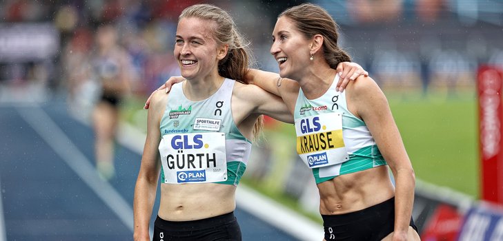 Olivia Gürth und Gesa Krause über 3000m Hindernis bei der EM am Start (Foto: Gantenberg)