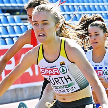 Olivia Gürth (Diezer TSK Oranien) bei der U20 EM in Tallinn über 3000m Hindernis (Foto: Hasse Sjögren, DECA).