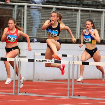 Elenor Servatius (Athletic Team Wittlich) startet in der U18 und kann für die DM über die 100 Meter und über 100 Meter Hürden planen (Foto: René Weiss).
