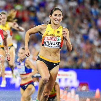 Gesa Krause macht den EM-Titel im Schlusssprint klar (Foto: Jan Papenfuss)