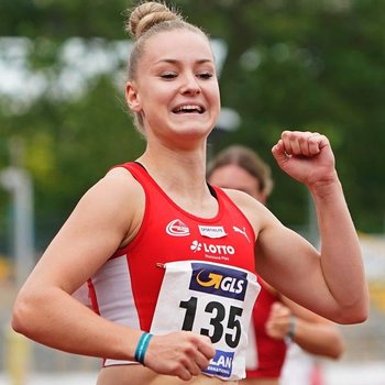 Sophia Junk (LG Rhein-Wied) wurde Doppelmeisterin bei der U23 DM in Koblenz (Foto: <a href="https://www.wolfgang-birkenstock.de/" target="_blank">Wolfgang Birkenstock</a>).