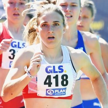 Zu den schnellen 800-Meter-Läuferinnen in Deutschland gehört auch Lucia Sturm (TSV Moselfeuer Lehmen). Sturm tritt mit der sechstbesten Meldezeit an (Foto: Iris Hensel).