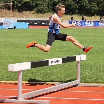 Platz 4 für Valentin Marquardt (LLG Hunsrück) über 1500m Hindernis bei der U16 DM in Bremen (Foto: privat).