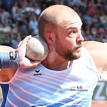 Dennis Lukas (LG Idar-Oberstein) tritt wieder in den Ring, um sich mit den besten Kugelstoßern zu messen (Foto: Iris Hensel).