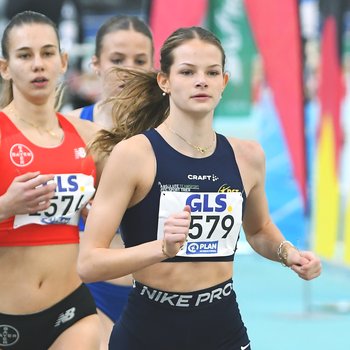 Bei den Deutschen Hallen-Mehrkampf-Meisterschaften am 14./15. Februar 2026 in Halle (Saale) wurde Hannah Schwind (Post-Sportverein Trier) Vizemeisterin in der WJ U20 (Foto: Iris Hensel).