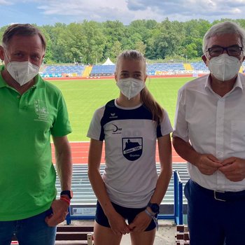 Roger Lewentz mit Olivia Gürth und Klaus-Dieter Welker bei der U23 in DM Koblenz (Foto: privat).