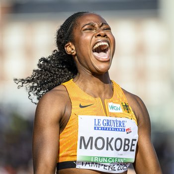 Die U20 Europameisterin über 200m Judith Mokobe (USC Mainz) steht zur Wahl bei den "Leichtathleten des Jahres" 2025 in der Kategorie Jugend (Foto: Papenfuss).