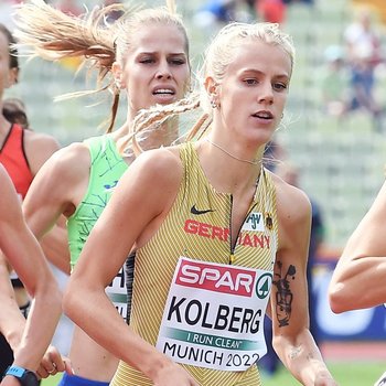 Majtie Kolberg (LG Kreis Ahrweiler) geht in Rehlingen über 800m an den Start (Foto: Iris Hensel).