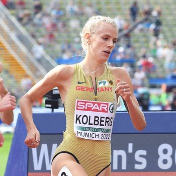 Das erste Mal stand die 800-Meter-Läuferin Majtie Kolberg (LG Kreis Ahrweiler) in einem olympischen Halbfinale. Mit neuer Bestzeit verkaufte sie sich äußerst gut (Foto: Iris Hensel).
