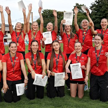 Bei den Deutschen Jugend-Team-Meisterschaften am 13. September 2025 in Leverkusen belegte die WJ U20 der LG Rhein-Wied den dritten Platz (Foto: Gantenberg).