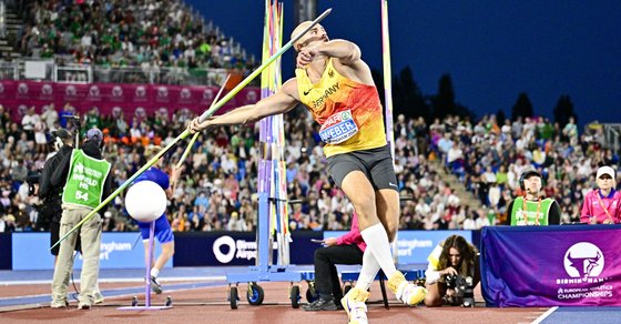 Julian Weber kratzt auch beim ISTAF an den 90m (Foto: Jan Papenfuss)