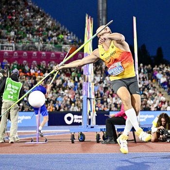Julian Weber kratzt auch beim ISTAF an den 90m (Foto: Jan Papenfuss)